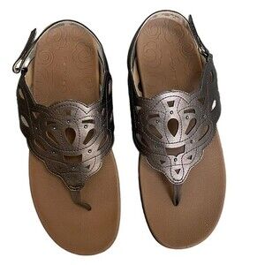 Women's‎ Comfort Rockport thong slingback sandals size 11 copper laser cut